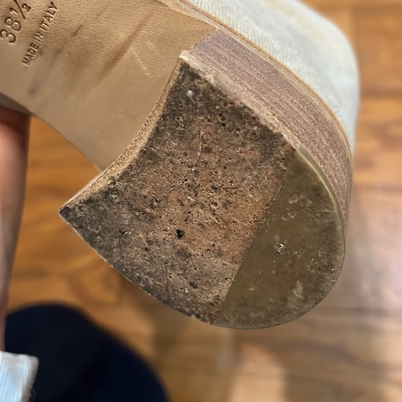 Prada. Bone. Canvas Boot. Size 38.5 - Picture 10 of 13